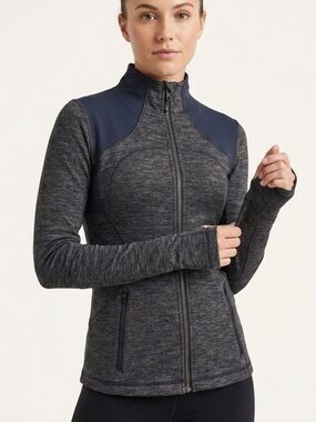 Lululemon Forme Jacket Slub Denim Inkwell Blue – Size 6